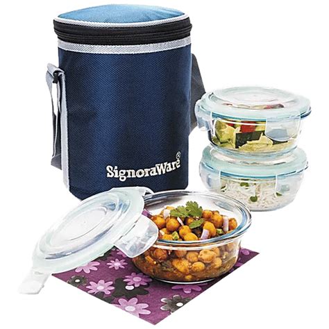 signoraware executive lunch box steel|signoraware glass lunch box.